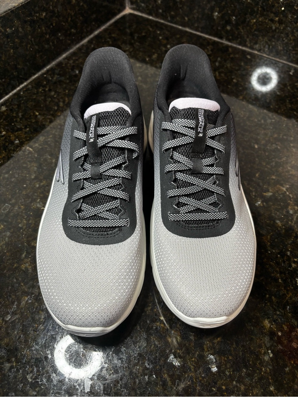 SKECHERS NWOT GOWALK Lightweight Grey & Black Ombré Slip-On Sneaker - Picture 7 of 11